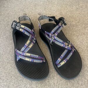 Chaco Kids Sandals with Black and Multicolor Straps